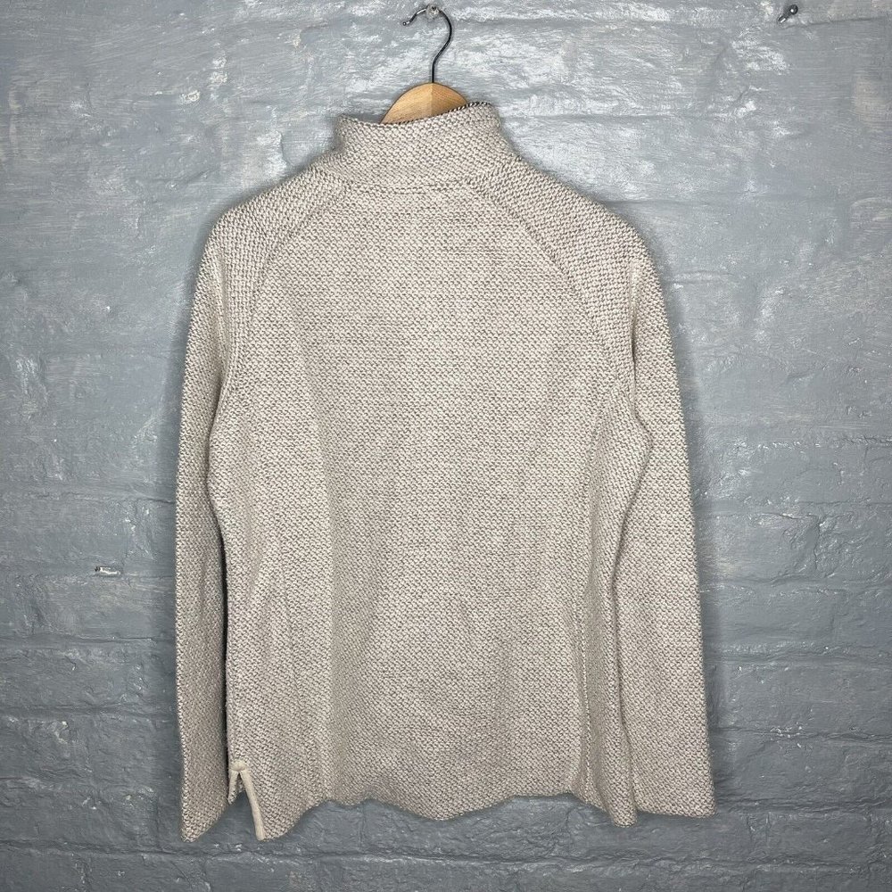 Weird Fish Macaroni Women’s Beige 1/4 Zip Pullover Top Jumper Size 12 - Picture 2 of 11